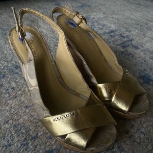 Vintage Y2K Coach Platform Sandals